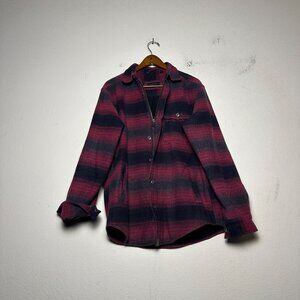 DKOTA Coat Jacket Men M Red Plaid Flannel Full Zip Button Up Lumberjack Hike